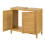 Móvel sob lavatório com 2 portas 60 x 67 x 30 cm bambu 3