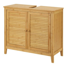 Móvel sob lavatório com 2 portas 60 x 67 x 30 cm bambu
