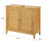 Móvel sob lavatório com 2 portas 60 x 67 x 30 cm bambu 2