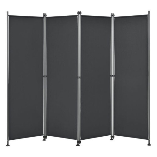Sichtschutz aus 4 Polyester-Panels 215 x 170 cm schwarz 03_0006553