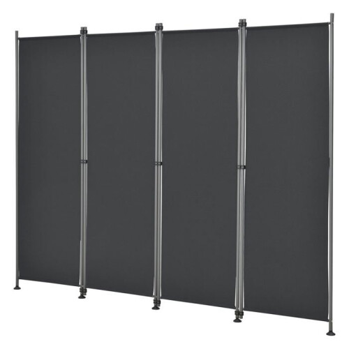 Sichtschutz aus 4 Polyester-Panels 215 x 170 cm schwarz 03_0006553 1