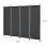 Sichtschutz aus 4 Polyester-Panels 215 x 170 cm schwarz 03_0006553 3