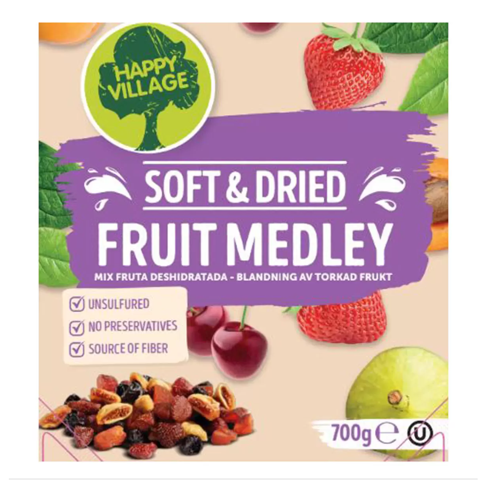 Happy Village Soft And Dried Fruit Medley 700G Bag
