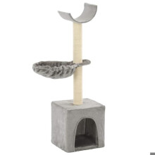 Kruip- en krabpaal voor dieren speelgoed van sisal 105 cm grijs 3702171