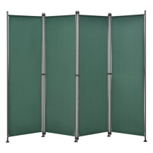 Brise-vue à 4 panneaux polyester 215 x 170 cm vert foncé 03_0006554