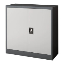 Armário de escritório, armário de escritório, móvel de armazenamento para sala, escritório, quarto, ateliê, aço lacado 90 x 40 x 90 cm cinza