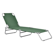 Transat inclinable de acero con poliéster plata mate verde oscuro 03_0006422