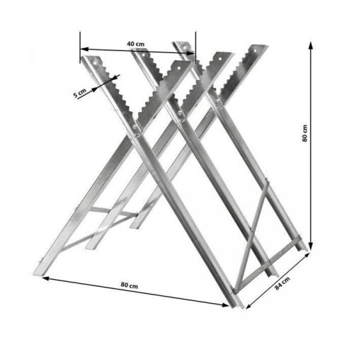 Sägebock für Holzscheite mit 3 Stützen 84 cm 3408031 2