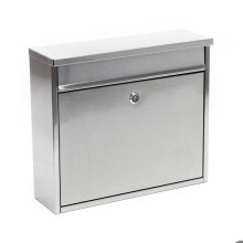 Buzón de diseño, caja de correo mural de acero inoxidable, correo 32 x 36 x 11,5