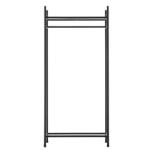 Garde-robe avec étagères meuble de rangement 2 surfaces de stockage acier laqué 130 x 60