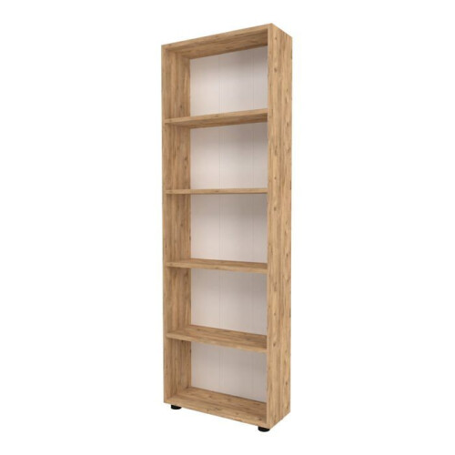 Bibliothek - Design - 5 Etagen - Eichen-Effekt - 172 x 55 x 20 cm - Wohnzimmermöbel