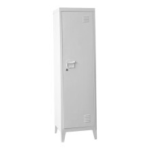 Armário com fecho metálico 137 x 38 x 38 cm branco 03_0006360