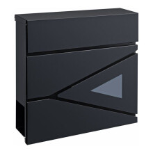 Buzón de acero galvanizado 37 x 37 x 11 cm gris antracita 03_0006531