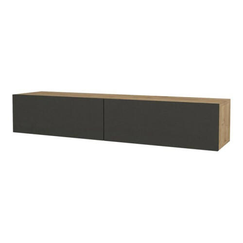 TV-Möbel 135 x 31 x 25 cm Eiche- und Anthrazit-Effekt 03_0007866