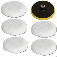Polijstschijven - HELLOSHOP26 - 3408068 - 220 mm (x5) - Schijf 180 mm M14 - Klittenbandsluiting
