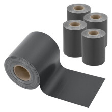 Lot de 4 bandes de brise vue PVC 140 m x 19 cm 26,6 m² gris anthracite ral 7016