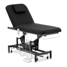Professioneller elektrischer Massagetisch, Behandlungsliege für Physiotherapie, 2 Motoren, 200 kg, schwarz