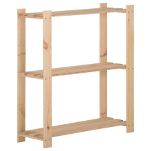 Scaffale 3 livelli di stoccaggio 80 x 28,5 x 90 cm in legno di pino massello