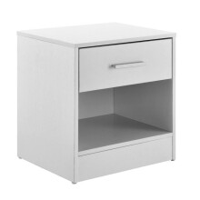 Mesa de cabeceira noturna com gaveta aglomerado de melamina 38 cm branco 03_0004202
