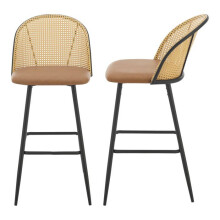 Set van 2 barkrukken 102 x 44 x 63 cm bruin 03_0008731
