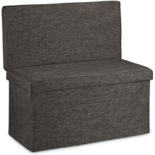 Faltbarer Pouf-Truhenaufbewahrung aus Leinen 76 cm braun 13_0002782_2
