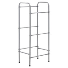 Scaffale di stoccaggio per 3 casse 50 x 33 x 116 cm acciaio argentato 02_0000642