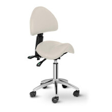 Taburete cadeira sela com encosto bege 14_0003498