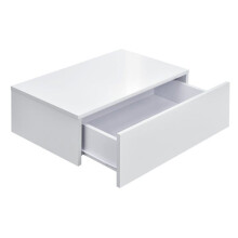 Conjunto de 2 mesas de cabeceira com prateleiras de parede para quarto com 2