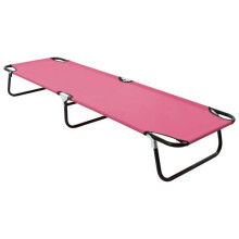 Transatlántico chaise longue tumbona cama de jardín terraza mueble de exterior plegable acero rosa