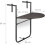 Table de balcon pliante pliable 3 niveaux réglable marron 13_0002691_2 1