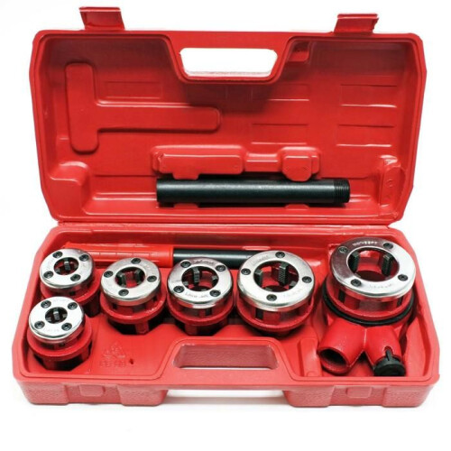 Coffret mit interchangeablem Kopf für Installateure, Gewindebohrer und Rohrschneider, 9 Teile 2