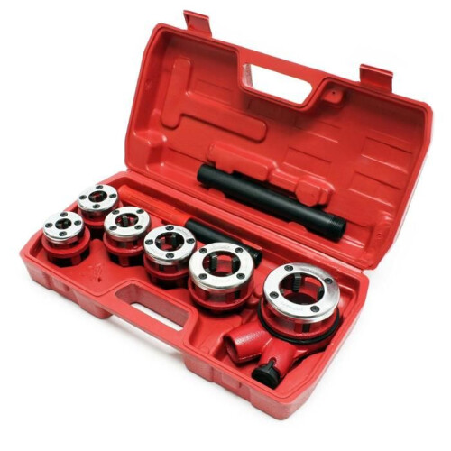 Coffret mit interchangeablem Kopf für Installateure, Gewindebohrer und Rohrschneider, 9 Teile 1