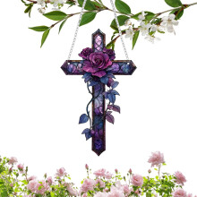 Christian Window Christmas Ornament Flat Acrylic Sun Catcher 2D Wall Decoration Christian Sun Catcher For Living Room