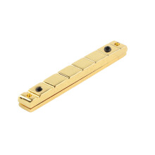 Multiskaliger 7-Saiten-Gitarrenbrücke Sattel Messing Gold für E-Gitarre Upgrade
