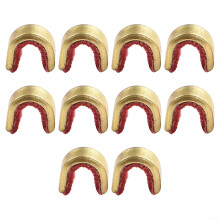 Brass String Nocking Points 5 Sets Rubberized Liner For Serving Protection Red