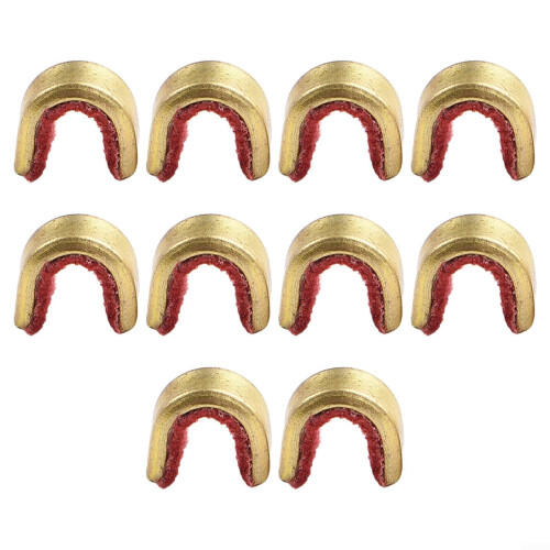 Brass String Nocking Points 5 Sets Rubberized Liner For Serving Protection Red