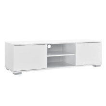 Mueble de TV bajo televisor paneles de partículas 120 cm blanco 03_0002867