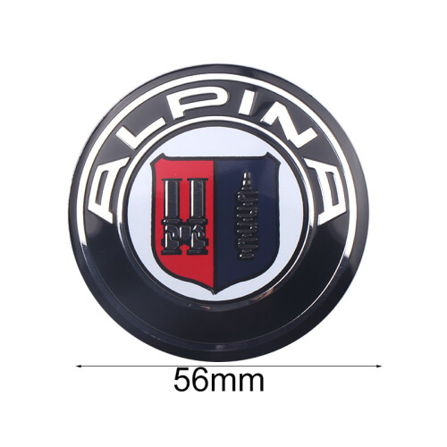56mm aluminium bilfälg navkapslar för BMW svart 1