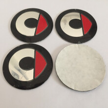56 mm Smart Car-emblemhjul, 56 mm röd klistermärke