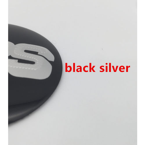 56mm fälgdekal, svart silver