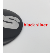 60mm fälgklistermärken, svart silver
