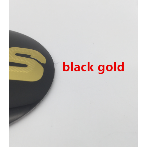 56mm fälgklistermärken, svart guld