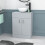 NES Home Nes Home Matte Grey 600mm Bathroom Doors Vanity Unit Round Ceramic Basin 1