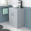 NES Home Nes Home Matte Grey 600mm Bathroom Doors Vanity Unit Round Ceramic Basin 3