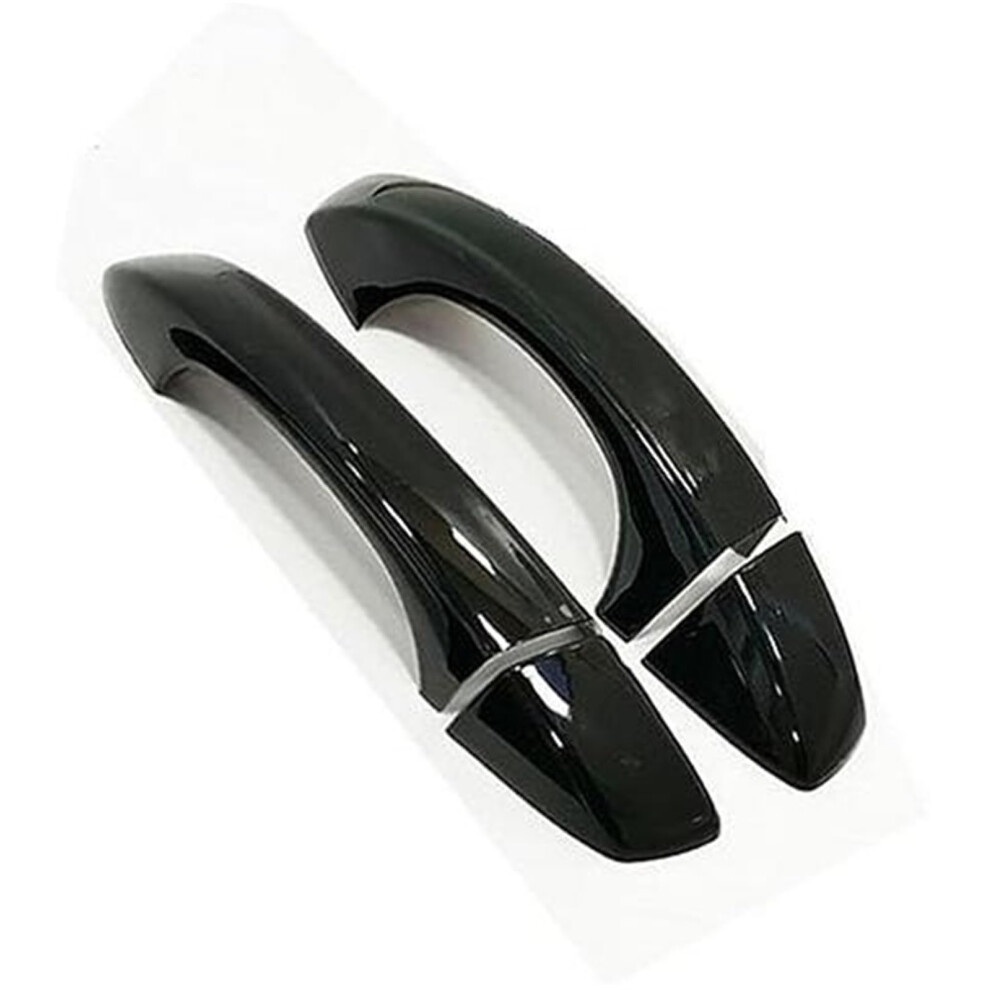 Carbon Fiber Chrome Car Side Door Handle Cover Trim For Volkswagen Scirocco Mk3 2008-2015, Self-Adhesive Black 9084446950281