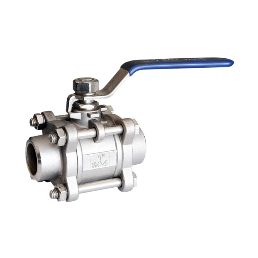 Stainless Steel Bsp Thread Ball Valve, Three-Piece, 1 Inch, Dn25, Ss316, For Liquids And Gases 9016109902634