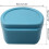 Denture Bath Box For False Teeth Storage Case With Hanging Net White 2