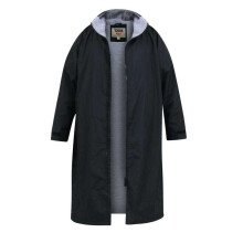 (Black, 5XL) D555 WEBBER Sherpa Lined Showerproof Changing Robe For Men