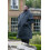 (Black, 5XL) D555 WEBBER Sherpa Lined Showerproof Changing Robe For Men 10