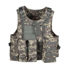 Tactical Vest Adjustable Military Army Combat Vest For Airsoft And Paintball One Size Jungle Camouflage